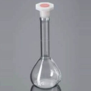 fiola de vidrio con tapa de PE, ASTM