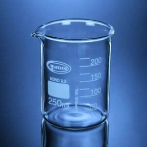 vaso de vidrio graduado forma baja