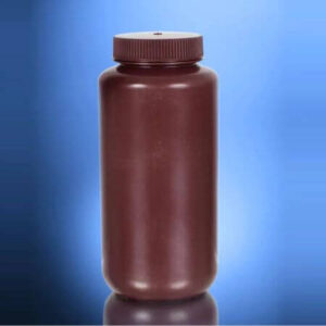 frasco ambar de polietileno HDPE para reactivo