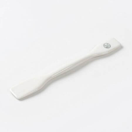 espatula doble plana de porcelana